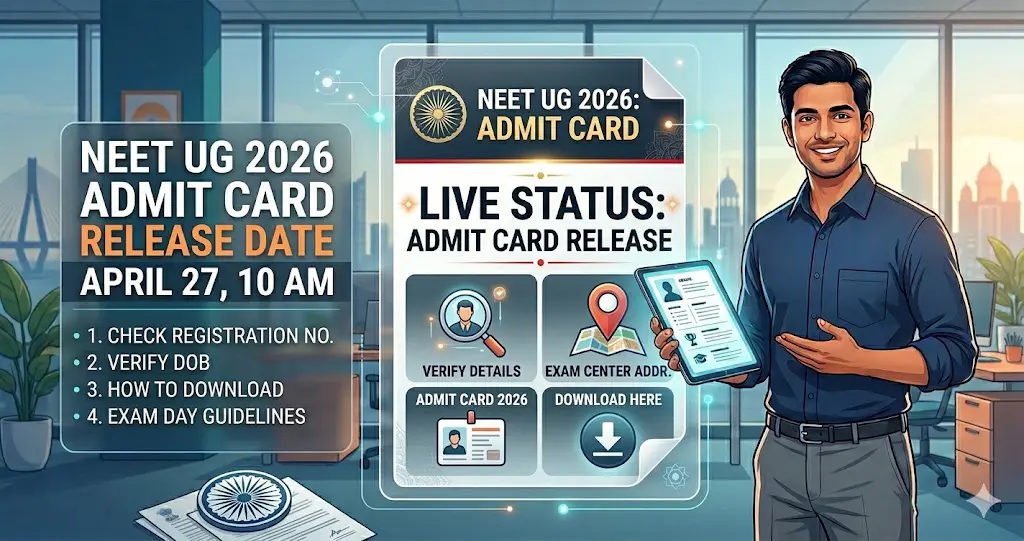 NEET UG 2026 Admit Card Release Date (April 27, 10 AM)